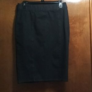 Black CHAPS Denim Pencil Skirt